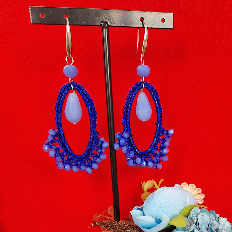 PENDIENTES LAGRIMA AZULON