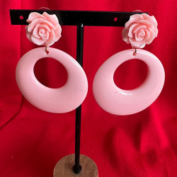 PENDIENTES SOLEA FLOR LISOS ROSAS