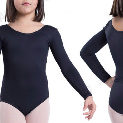 MAILLOT BALLET CLASICO HAPPY DANCE LICRA NEGRO