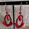 PENDIENTES LAGRIMA ROJOS